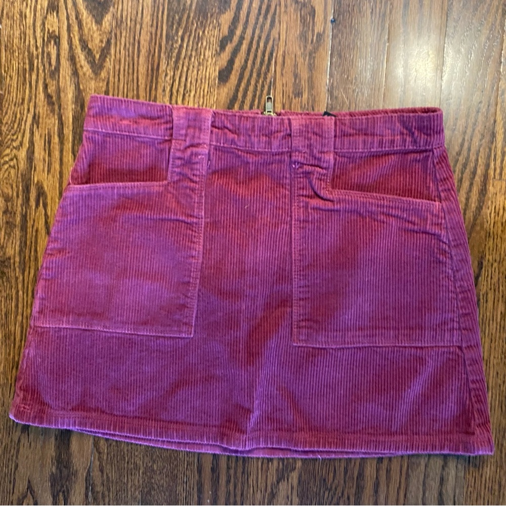 Forever 21 Pink‎ Purple Corduroy Mod Mini Skirt Size 26